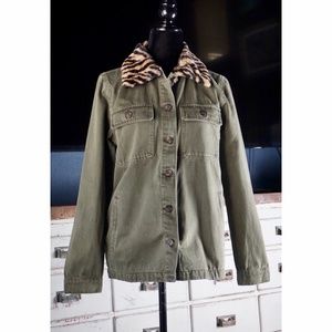 Anthropologie Cazimir Faux Fur Utility Jacket XS